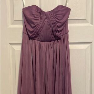 Elegant Purple Strapless bridesmaid Dress size 4 David’s bridal